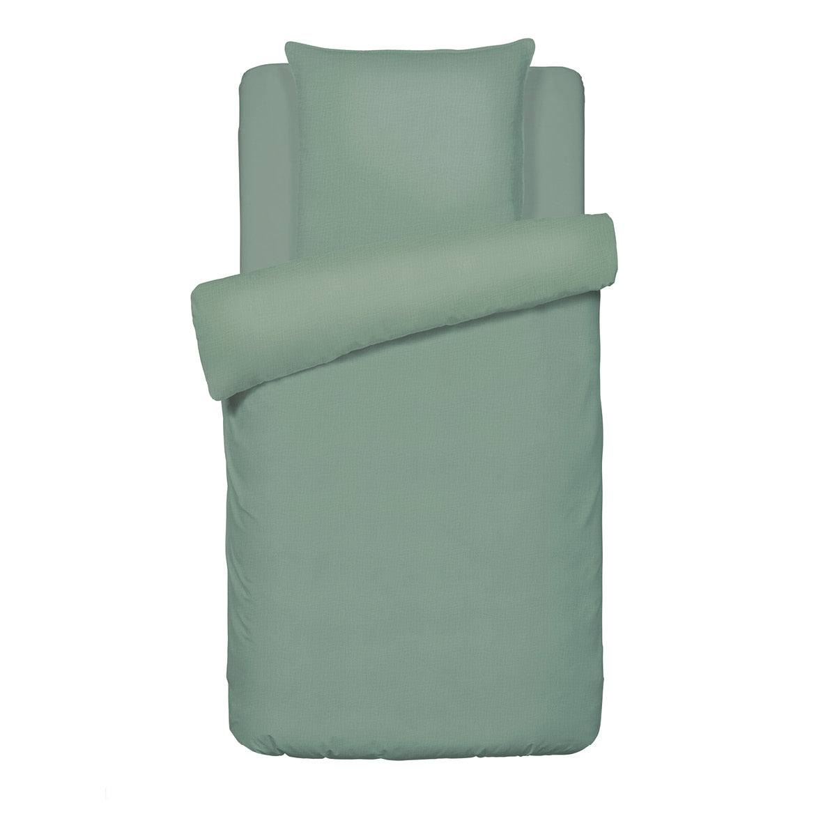 Duvet cover + pillowcase cotton gauze - Uni Green 12