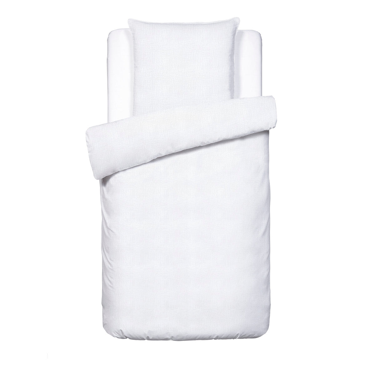 Duvet cover + pillowcase baby cotton gauze - Uni White 02