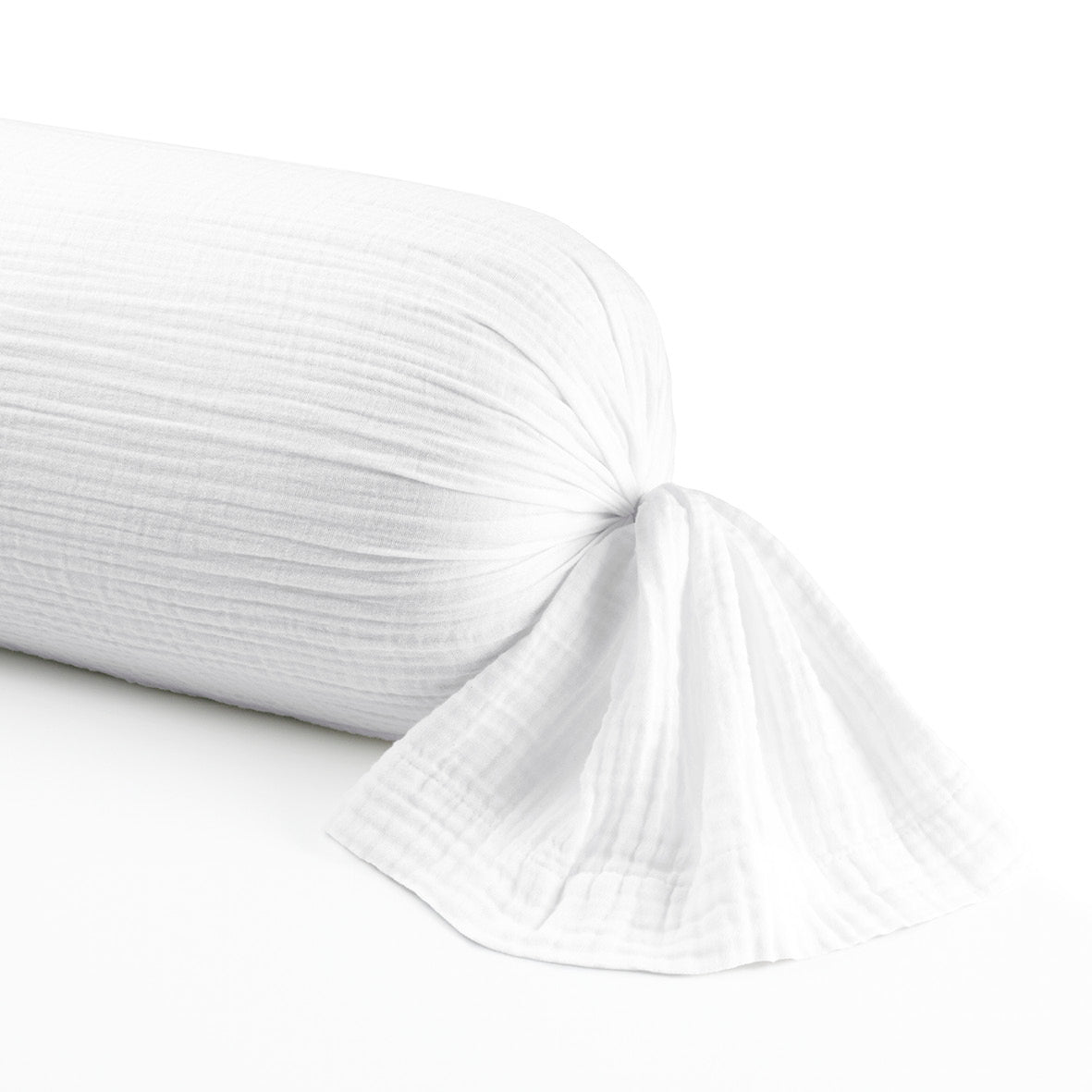 Pillowcase(s) cotton gauze - Uni White 43 x 210 cm