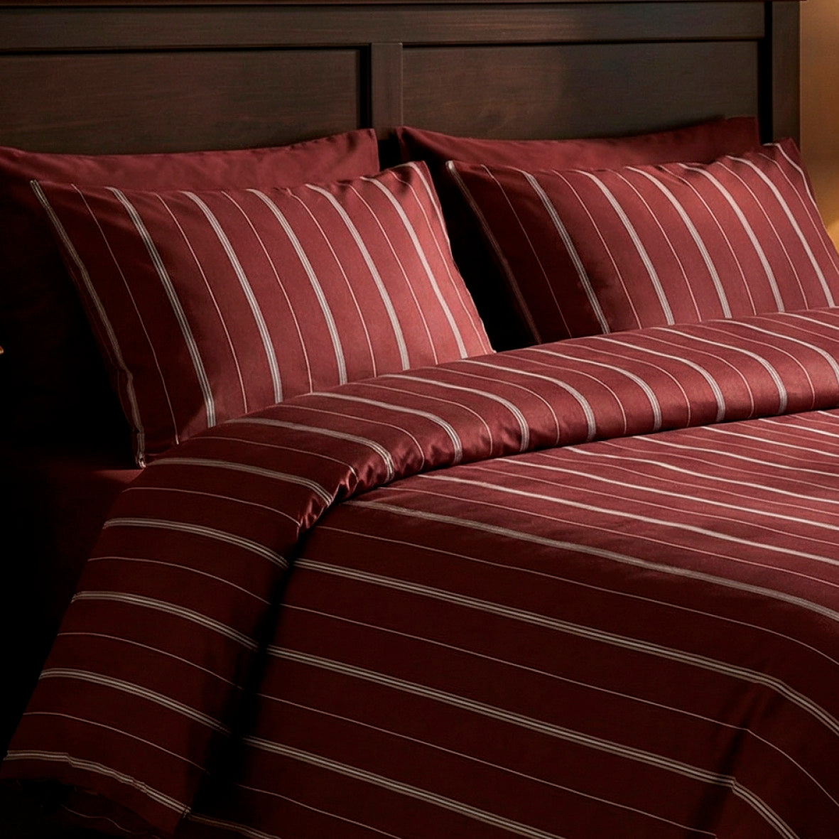 Pillowcase cotton satin - Elior Burgundy