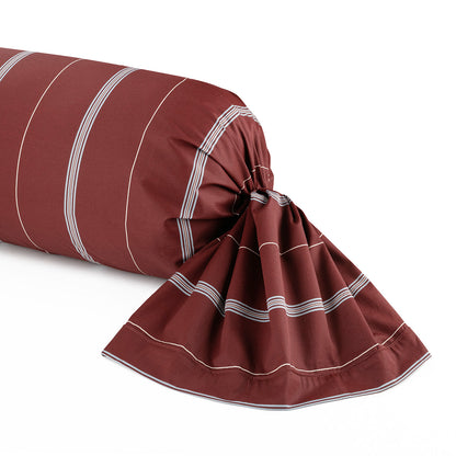 Pillowcase cotton satin - Elior Burgundy 43 x 210 cm