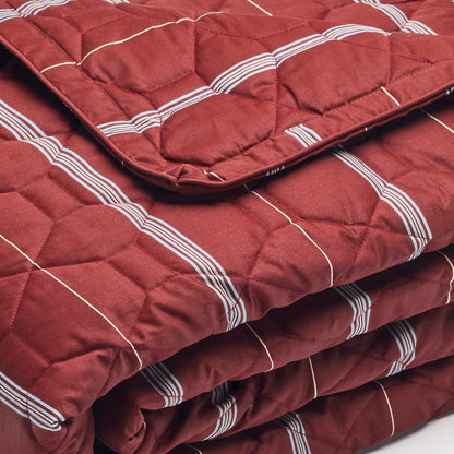 Bedspread cotton satin - Elior Burgundy - 220 x 250 cm