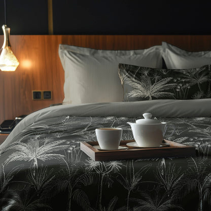 Pillowcase cotton satin - Fins traits Beige