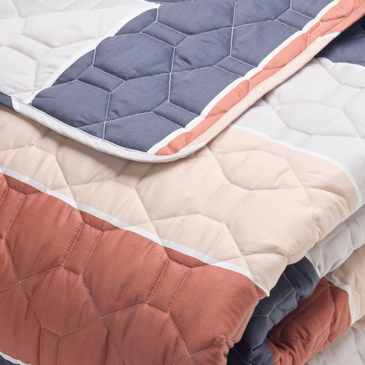 Bedspread cotton satin - Terres douces Brown - 220 x 250 cm