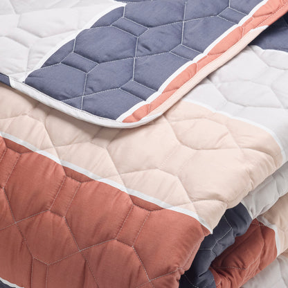 Bedspread cotton satin - Terres douces Brown - 220 x 250 cm
