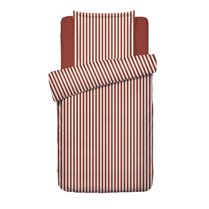 Duvet cover + pillowcase cotton satin - Tyra Red 140 x 200 cm + 63 x 63 cm