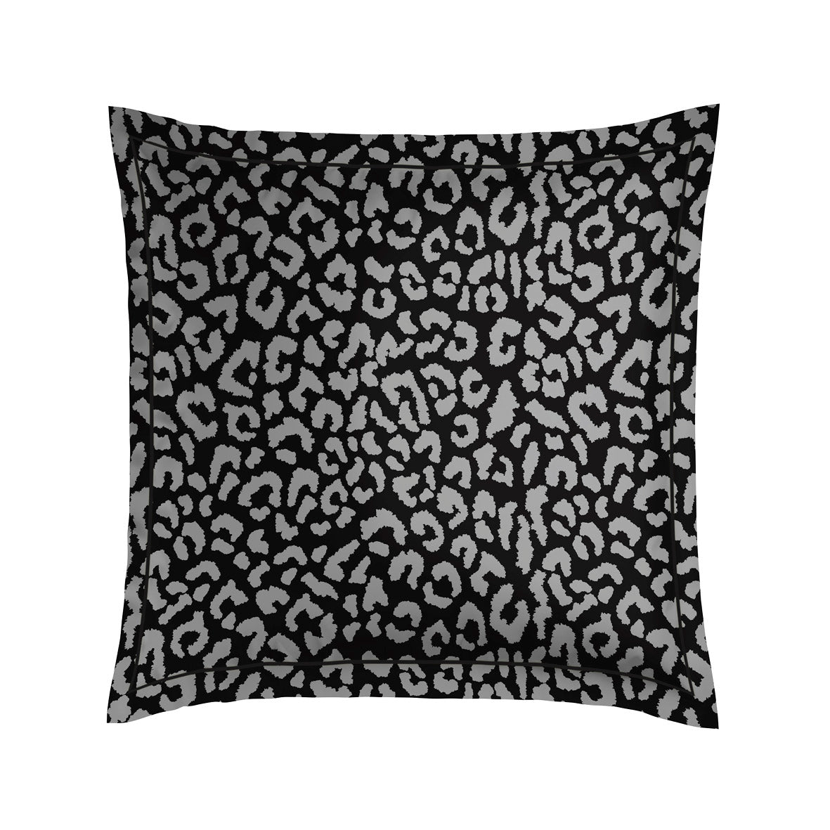 Pillowcase cotton satin - Noir fauve Black 2 x (63 x 63 cm)