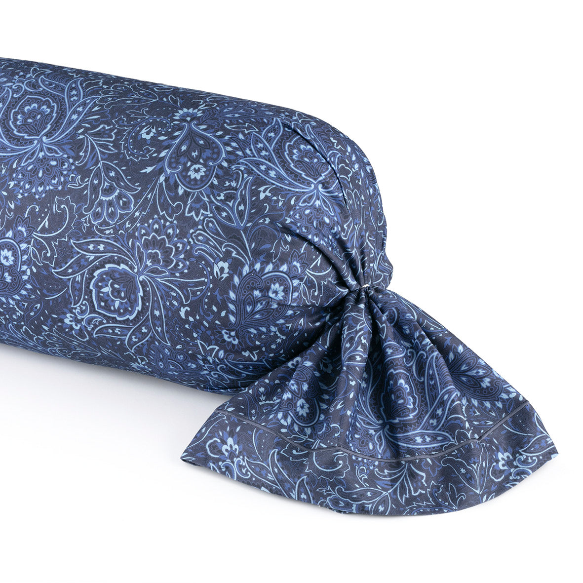 Pillowcase cotton satin - Mystère indigo Dark blue 43 x 210 cm