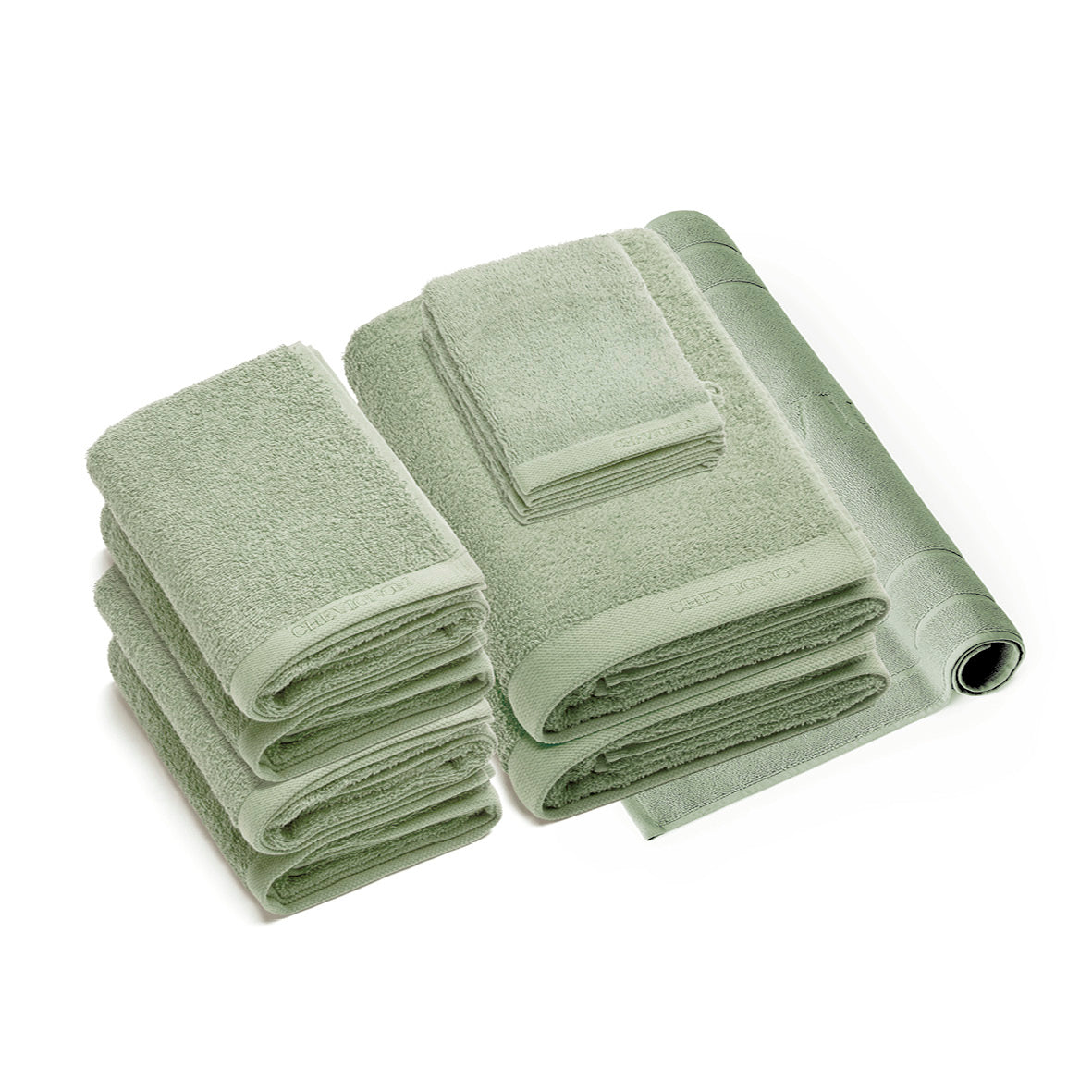 Complete bath linen set combed cotton LT - Lagon - 11 pieces