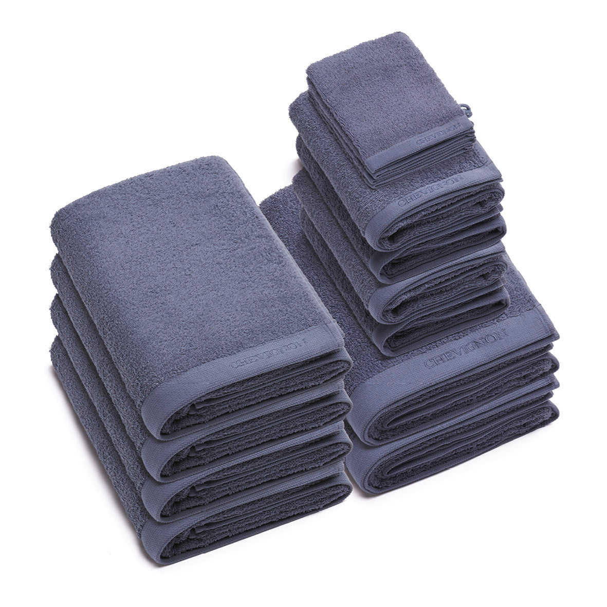 Complete bath linen set combed cotton LT - Lagon - 14 pieces