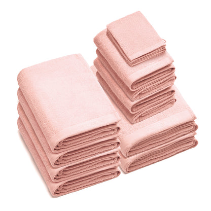 Complete bath linen set combed cotton LT - Lagon - 14 pieces