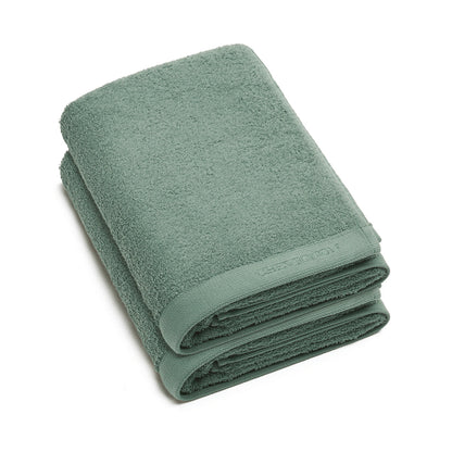 Bath towel combed cotton LT - Lagon - 2 x (70 x 140 cm) Bottle green
