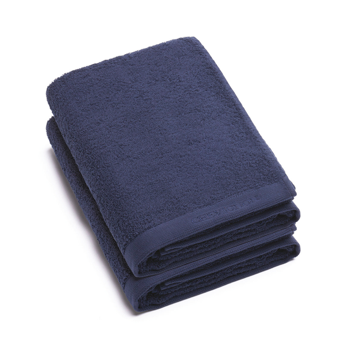 Bath towel combed cotton LT - Lagon - 2 x (70 x 140 cm) Navy blue