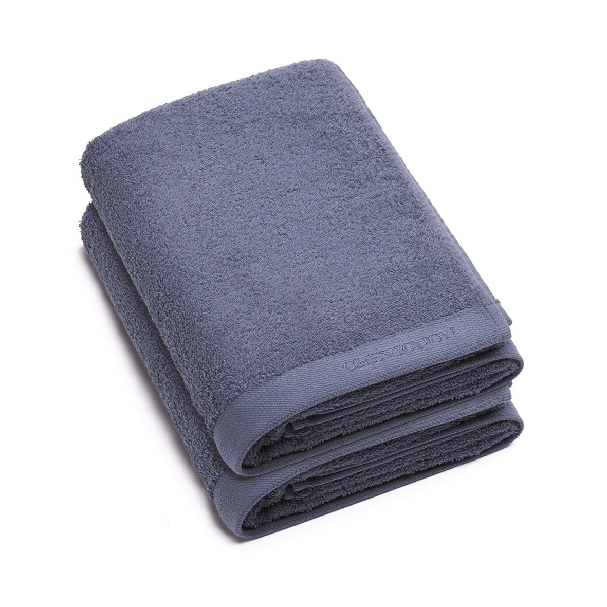 Bath towel combed cotton LT - Lagon - 2 x (70 x 140 cm) Blue grey