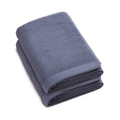 Bath towel combed cotton LT - Lagon - 2 x (70 x 140 cm) Blue grey