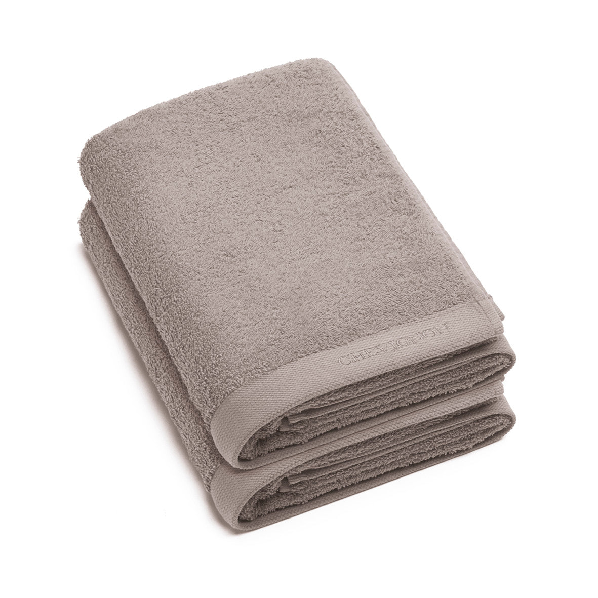 Bath towel combed cotton LT - Lagon - 2 x (70 x 140 cm) Brown