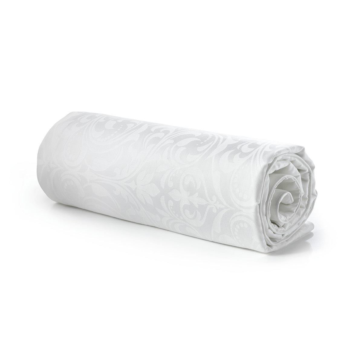 Baby blanket cotton satin Jacquard woven Victorian White - 80 x 120 cm