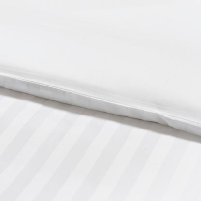 Duvet cover + pillowcase baby cotton satin - Jacquard woven - dobby stripe white