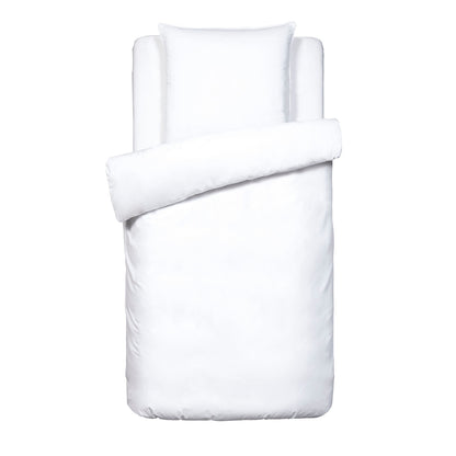 Duvet cover + pillowcase(s) cotton satin - Uni white