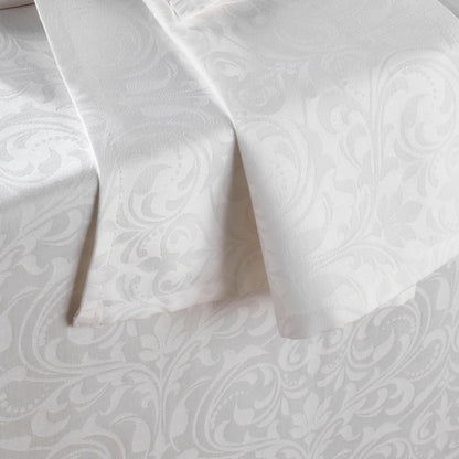 Set of 4 napkins Jacquard woven - Victorian White