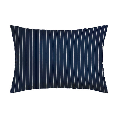 Pillowcase(s) cotton satin - Rayures classiques dark blue