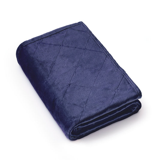 Maxi plaid/couvre-lit dessin : Diamond Bleu foncé - 220 x 250 cm