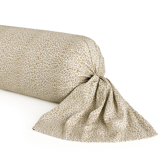 Bolster pillowcase - Leopard Taupe