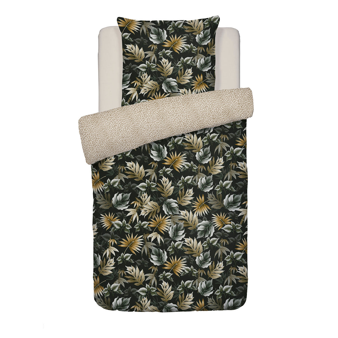Duvet cover + pillowcase(s) cotton satin - Esprit Jungle Khaki