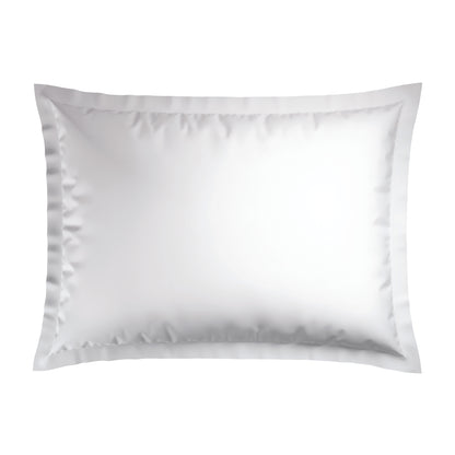 Pillowcase(s) cotton satin - Nice White / Taupe