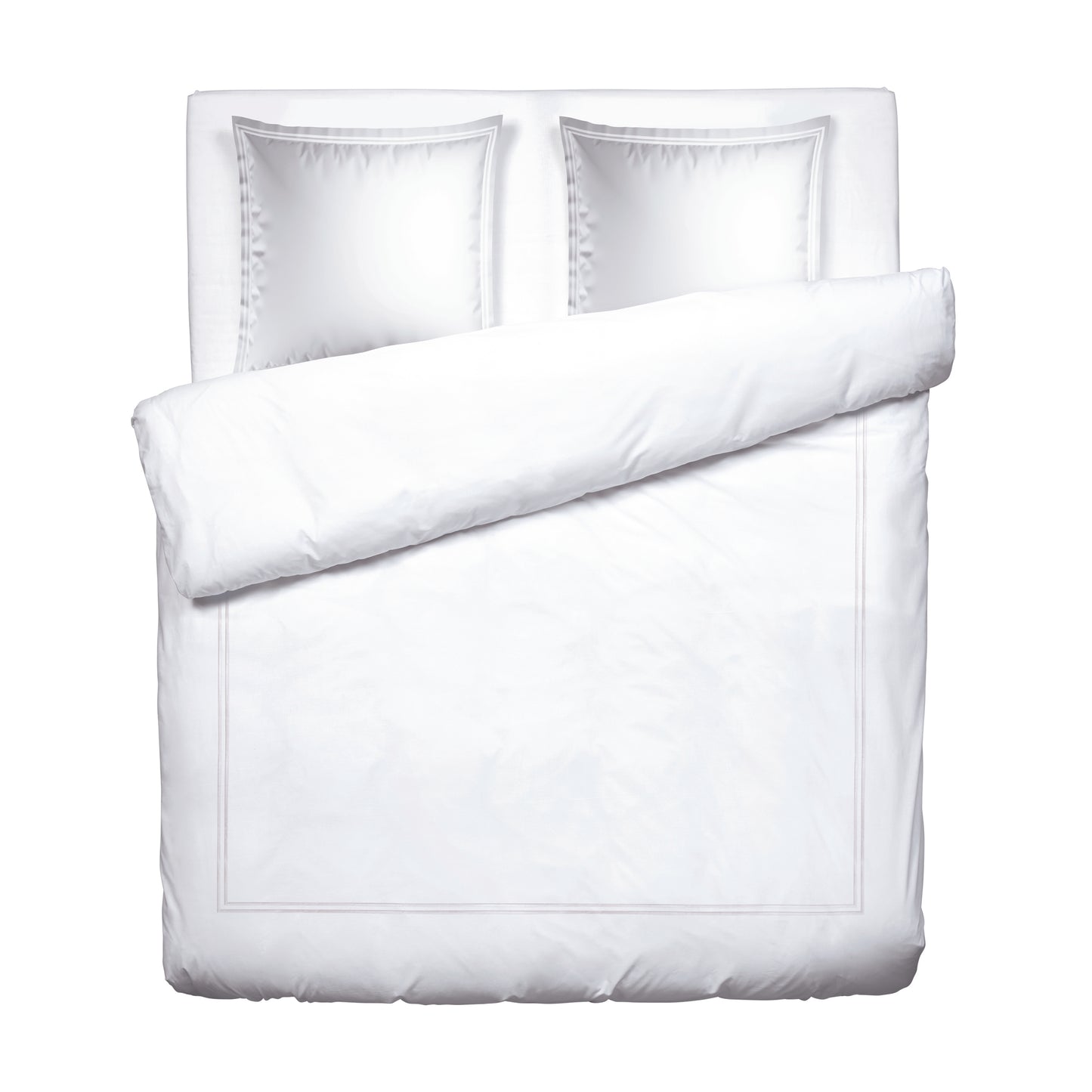 Duvet cover + pillowcase(s) cotton satin - Saint-Tropez White