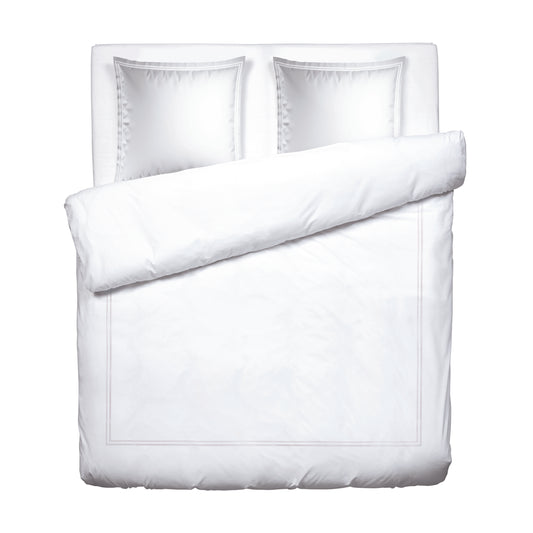 Duvet cover + pillowcase(s) cotton satin - Bastia White / White