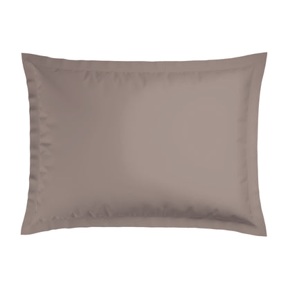 Pillowcase(s) cotton satin - Nice Taupe / White