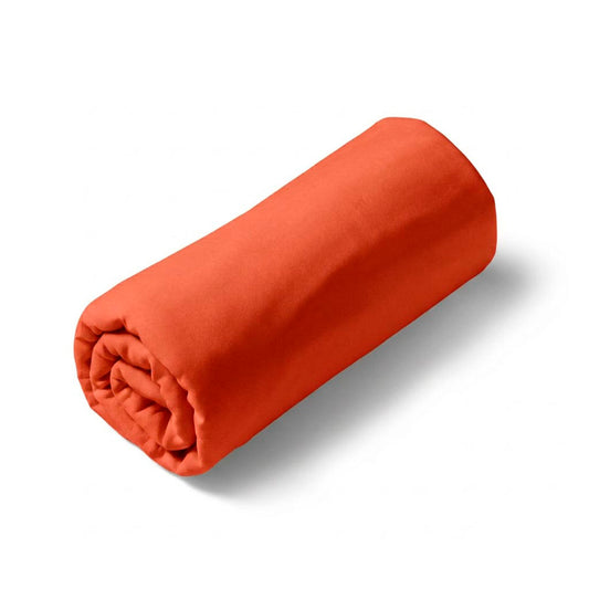 Fitted sheet - 100% cotton sateen TC200 - uni - spicy pumpkin