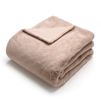 Plaid imitation fourrure - Beige - 130 x 180 cm