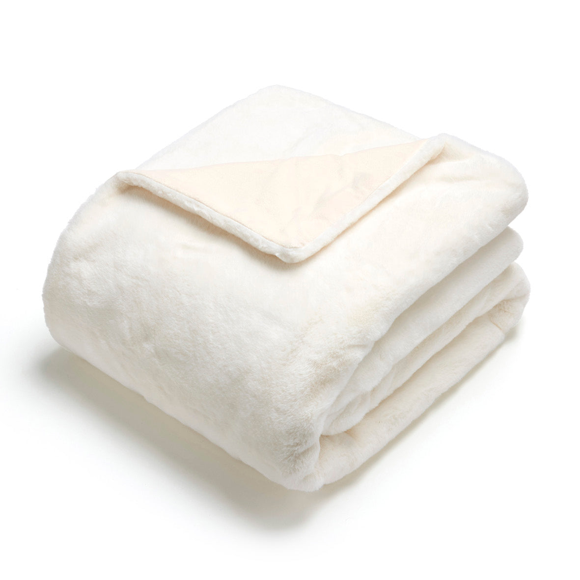 Plaid imitation fourrure - Blanc - 130 x 180 cm