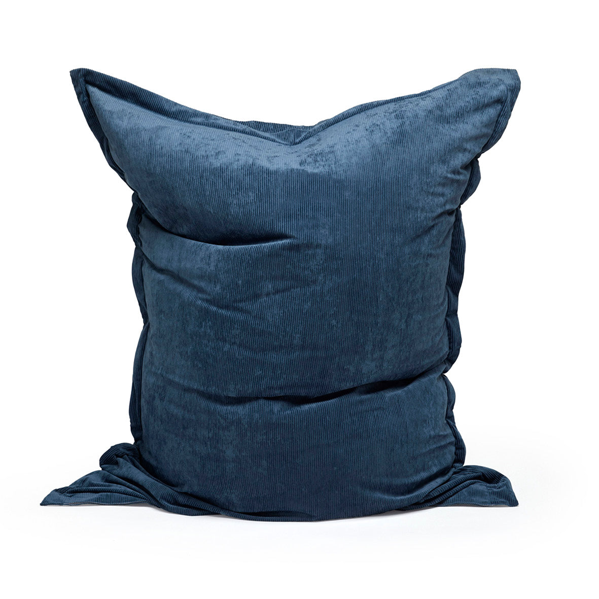 Housse de pouf sans rembourrage – douce en velours côtelé - Bleu