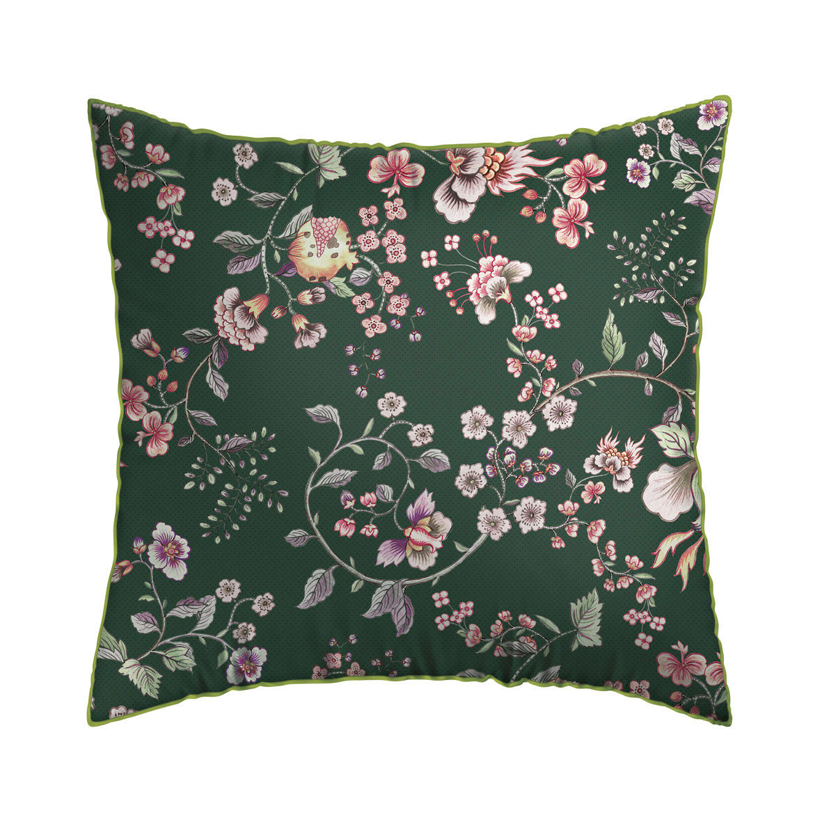Taie(s) d'oreiller satin de coton - Murmure floral Vert