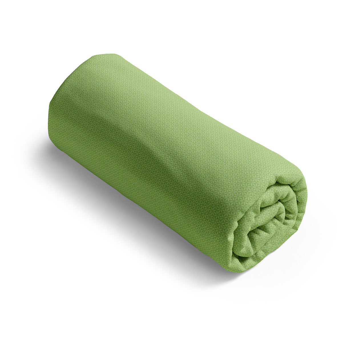 Fitted sheet cotton satin - Lina fleurs Green