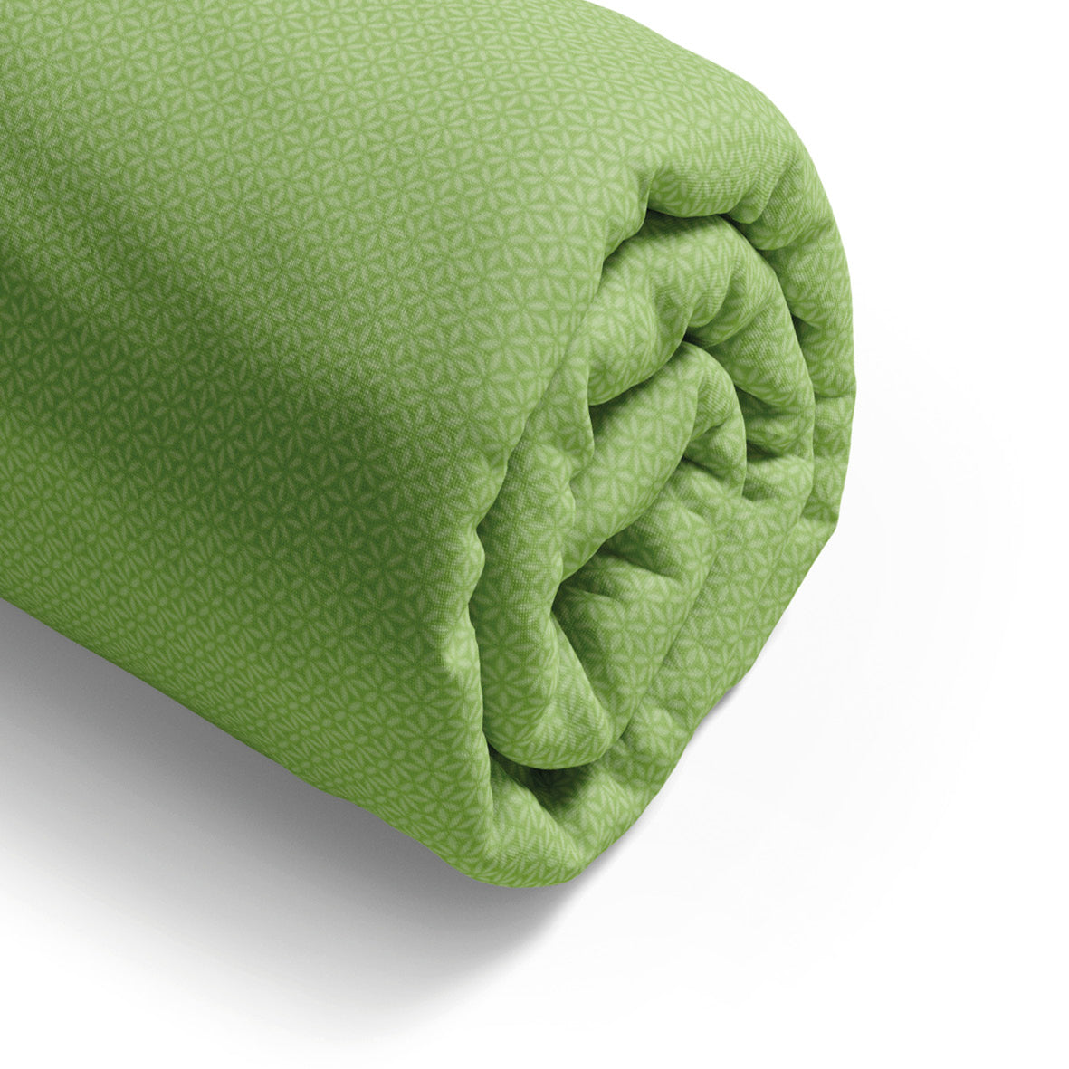 Fitted sheet cotton satin - Lina fleurs Green
