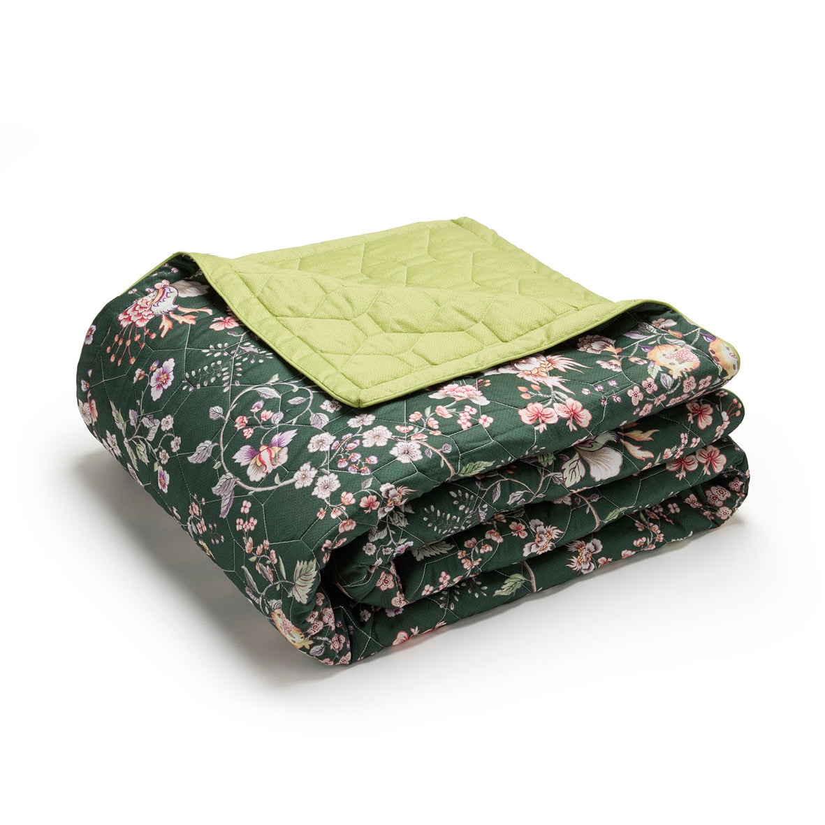 Bedspread XL Murmure floral Green - 220 x 250 cm