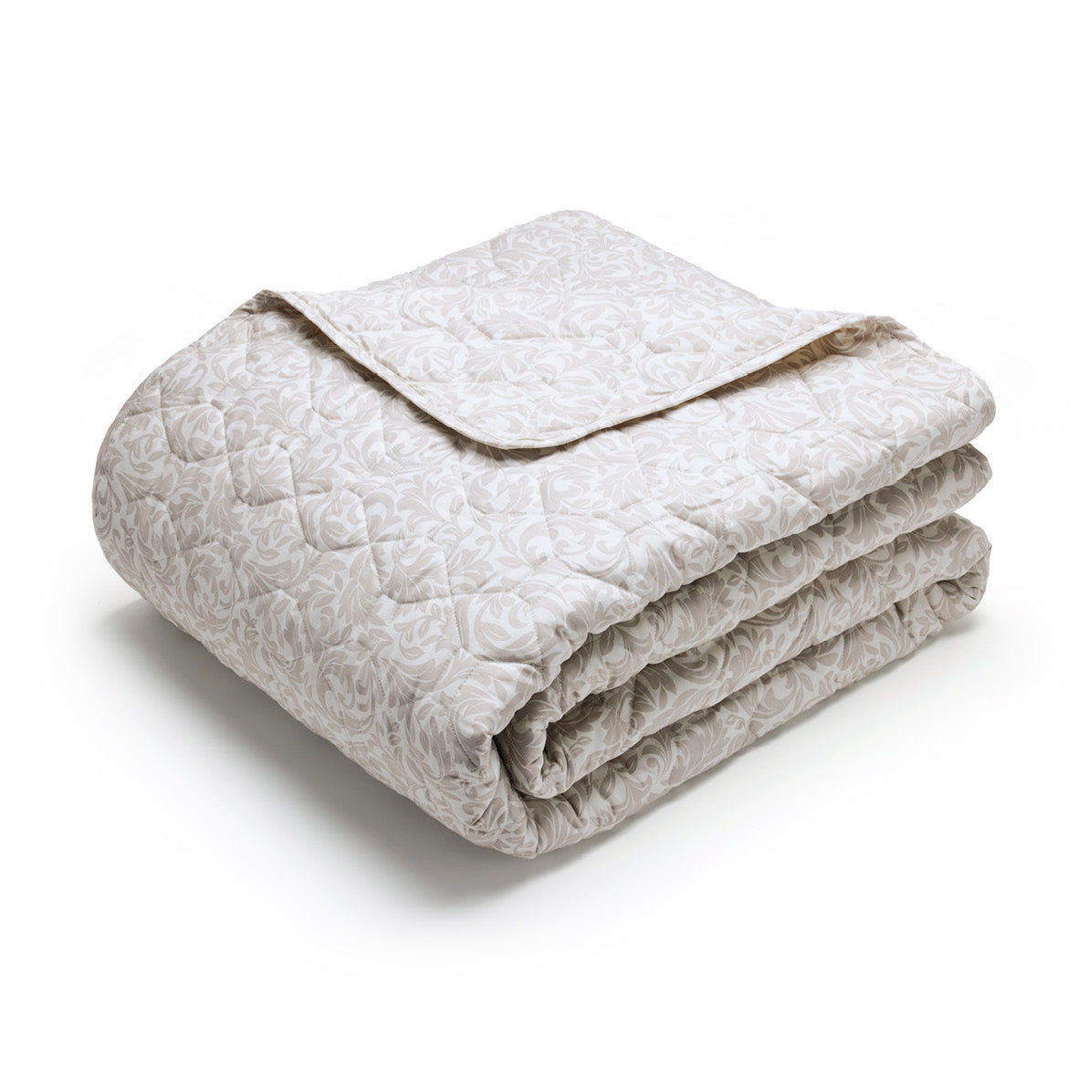 Bedspread XL Damask Floralia Taupe - 220 x 250 cm