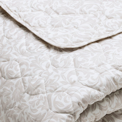 Bedspread XL Damask Floralia Taupe - 220 x 250 cm