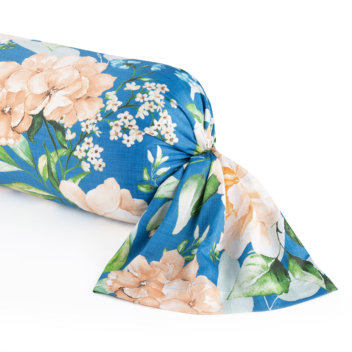 Taie(s) d'oreiller satin de coton - Jardin de Fleurs Bleu