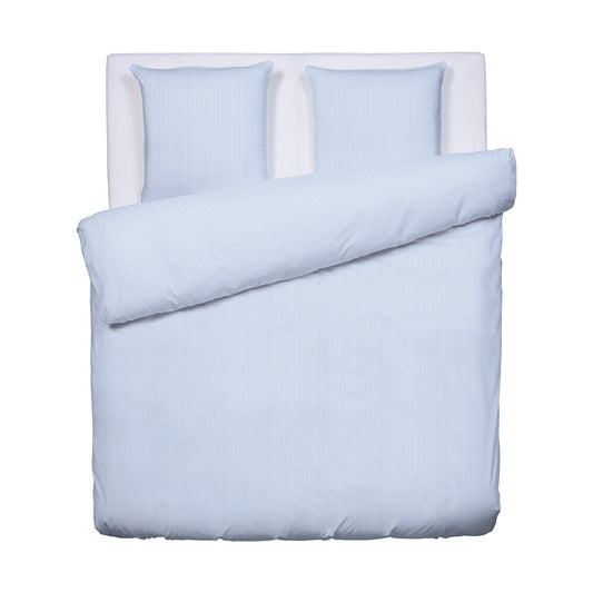 Duvet cover + pillowcase(s) cotton percale - Nantes Light blue