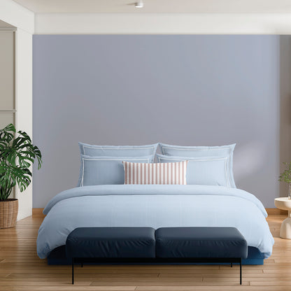 Pillowcase(s) cotton percale - Nantes Light blue