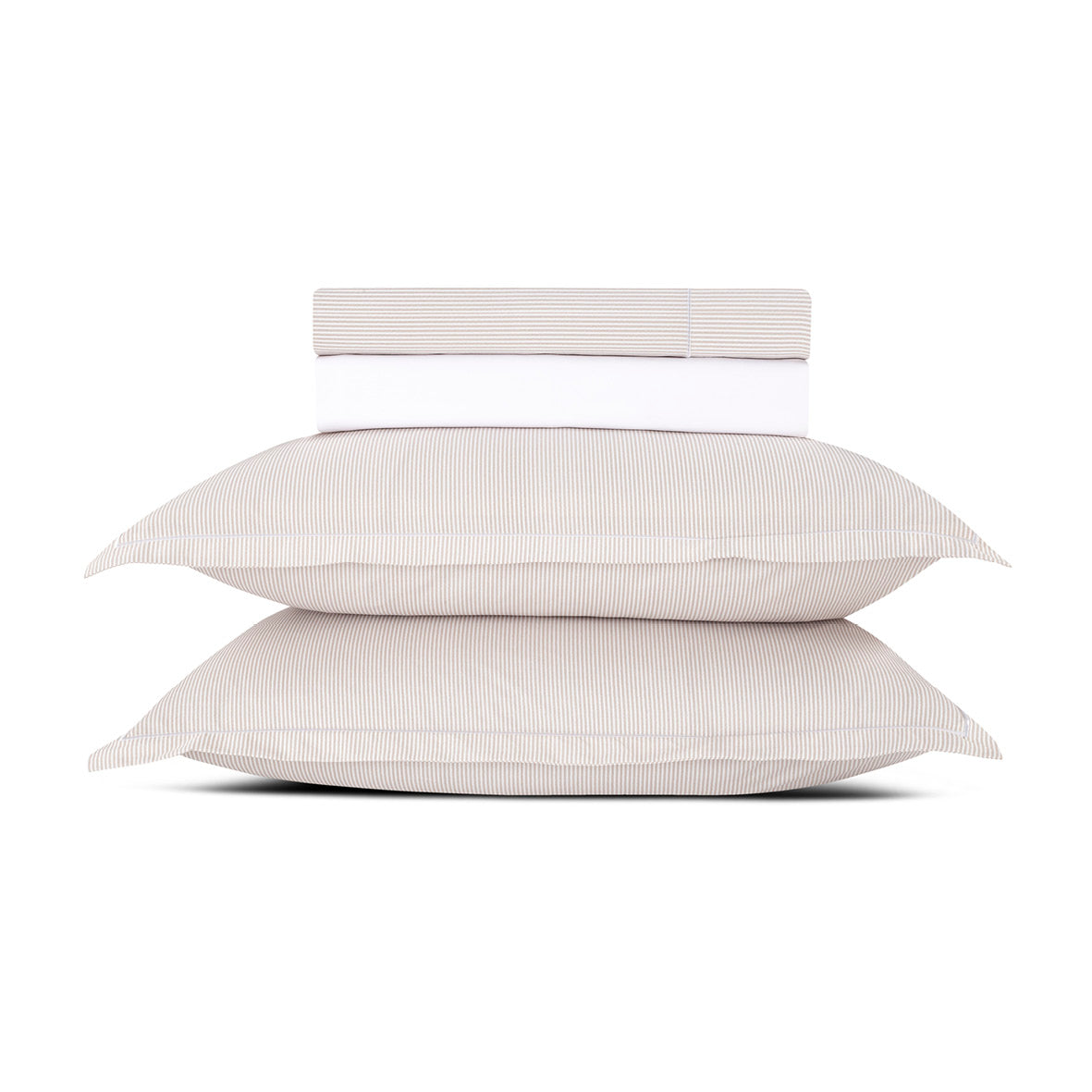 Ensemble de draps coton percale - Nantes Taupe