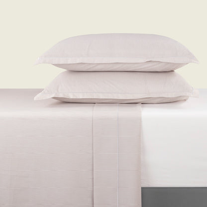 Ensemble de draps coton percale - Nantes Taupe