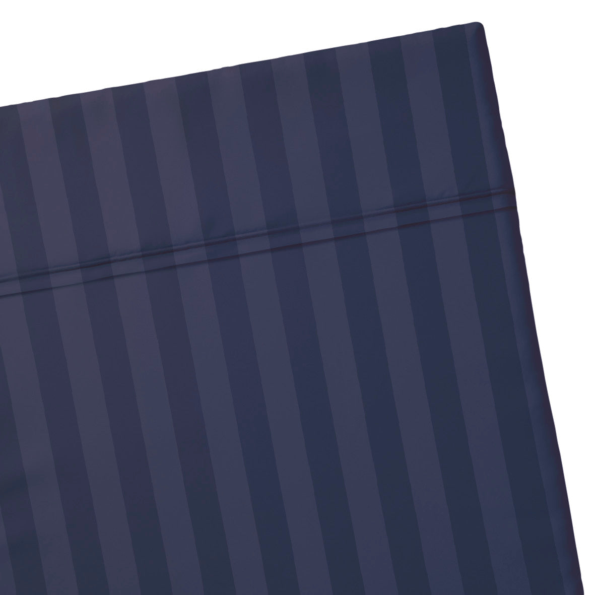 Drap plat satin de coton dobby stripe - Dobby stripe woven Blue foncé