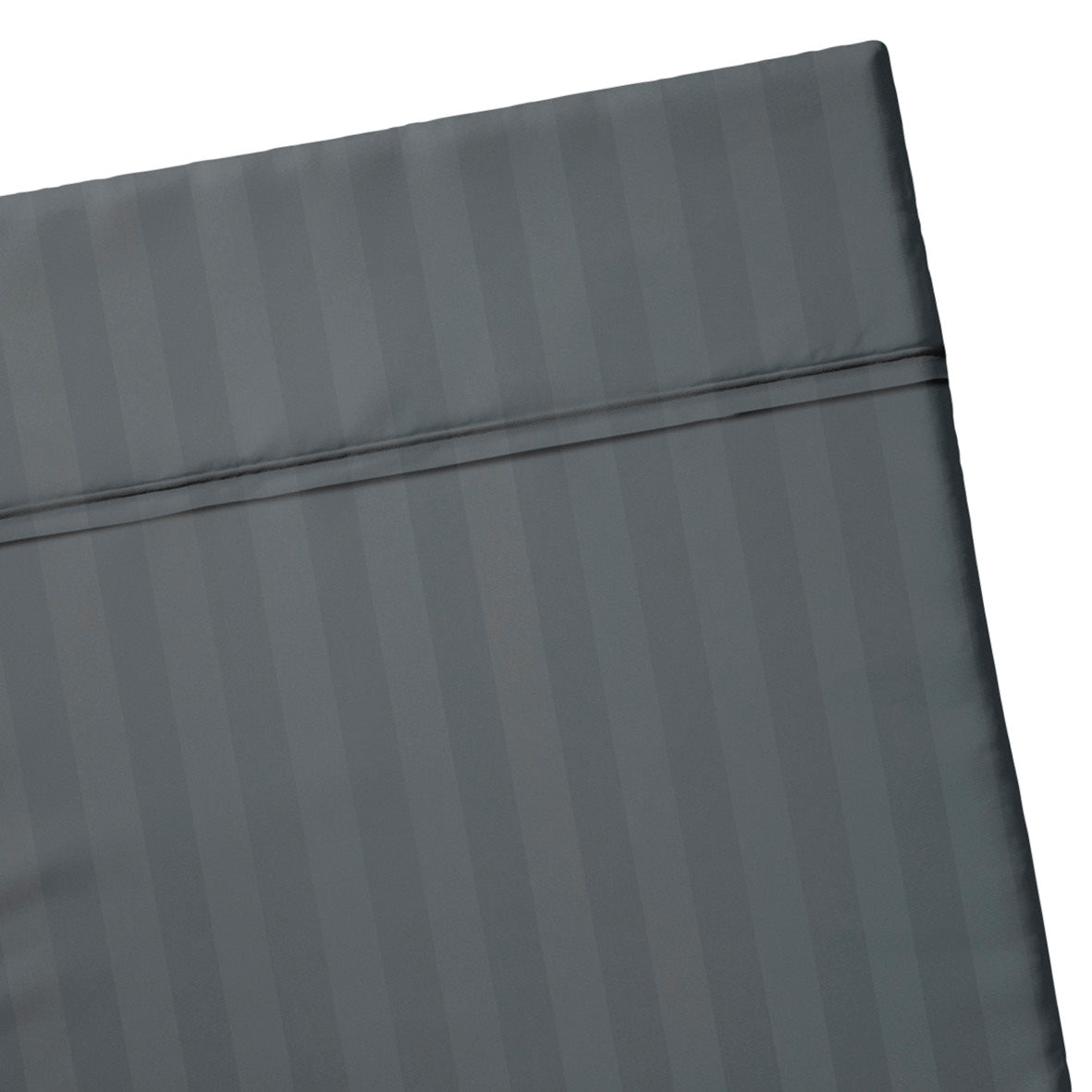 Drap plat satin de coton dobby stripe - Dobby stripe woven Gris foncé