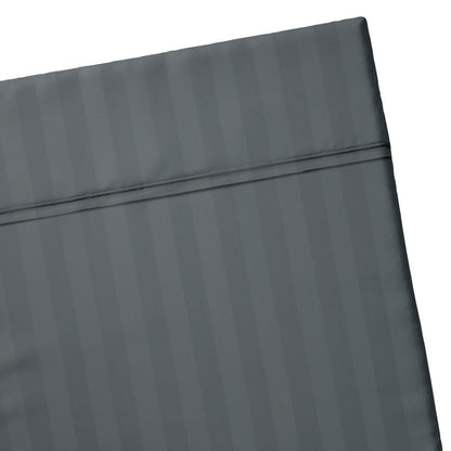 Drap plat satin de coton dobby stripe - Dobby stripe woven Gris foncé